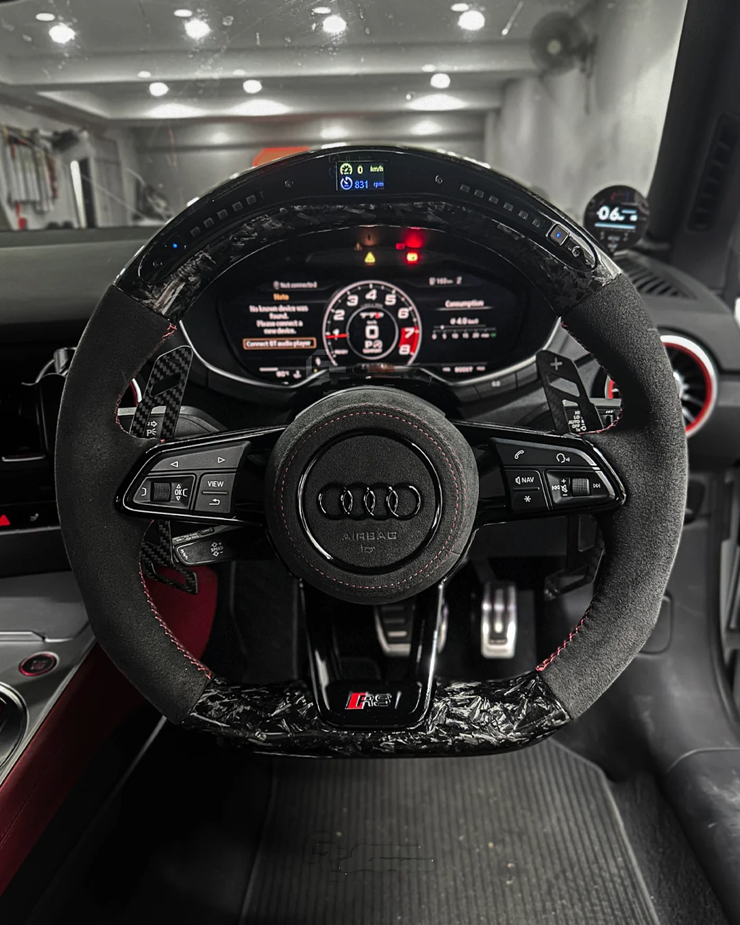 2015+ Audi - RS TT TTS TTRS R8 Style Custom Carbon Fiber Steering Wheel.