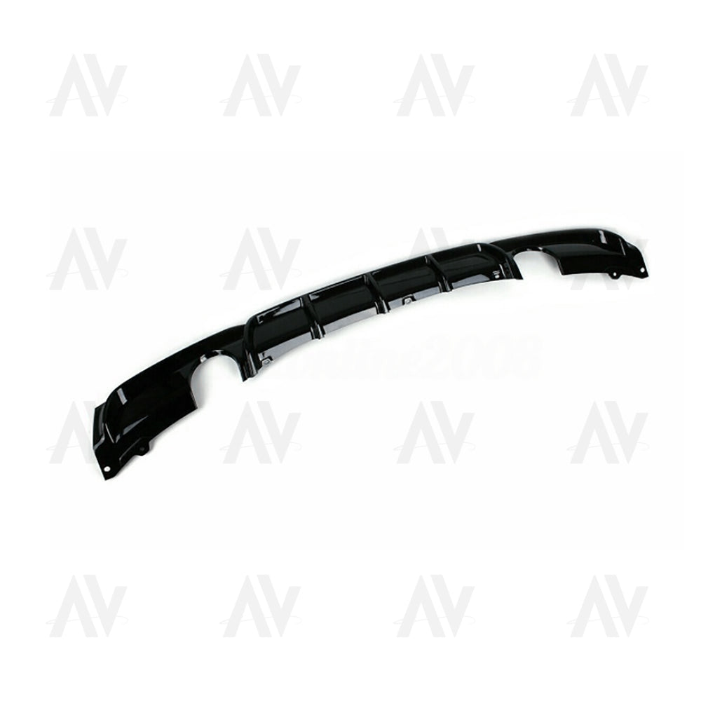 BMW 3 SERIES F30/F31 GLOSS BLACK DUAL EXHAUST DIFFUSER - MP STYLE - BLAK BY AC CARBON