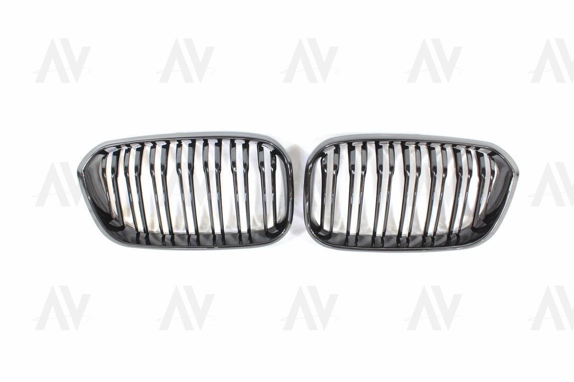 BMW F20 1 SERIES LCI DOUBLE SLAT GLOSS BLACK GRILLES