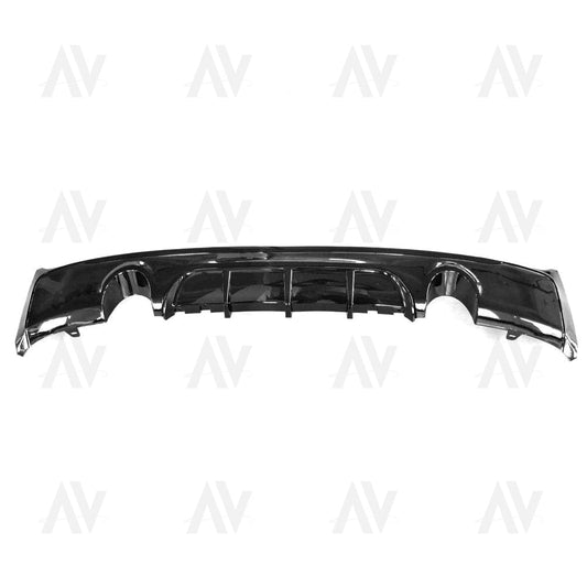 BMW 2 SERIES F22/F23 GLOSS BLACK DUAL EXHAUST DIFFUSER - MP STYLE - BLAK BY AC CARBON