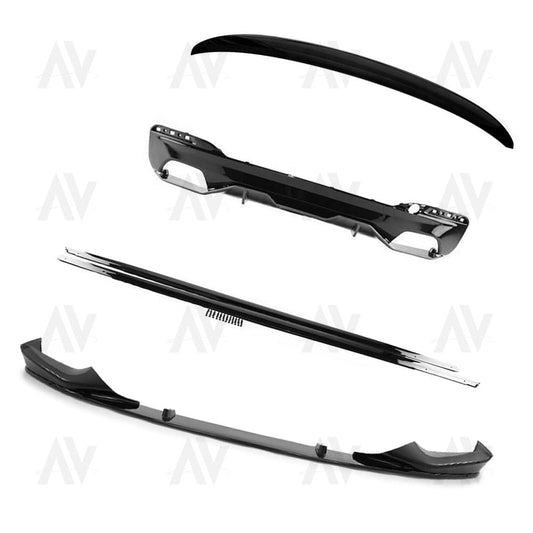 BMW 5 SERIES G30 GLOSS BLACK FULL KIT - MP STYLE - BLAK BY AC CARBON