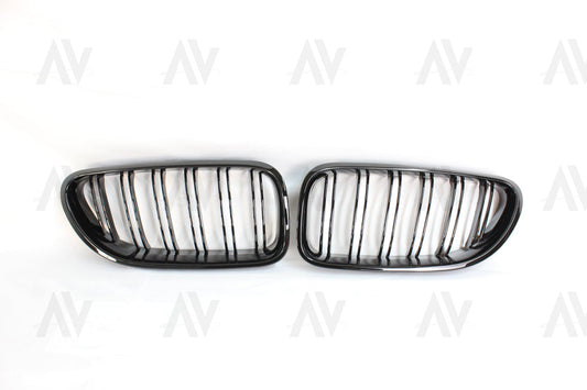 BMW 6 SERIES & F06 F12 F13 DOUBLE SLAT BLACK GRILLES - BLAK BY AC CARBON