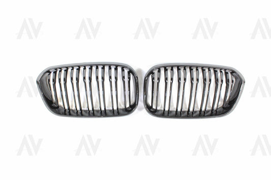 BMW F20 1 SERIES LCI DOUBLE SLAT GLOSS BLACK GRILLES