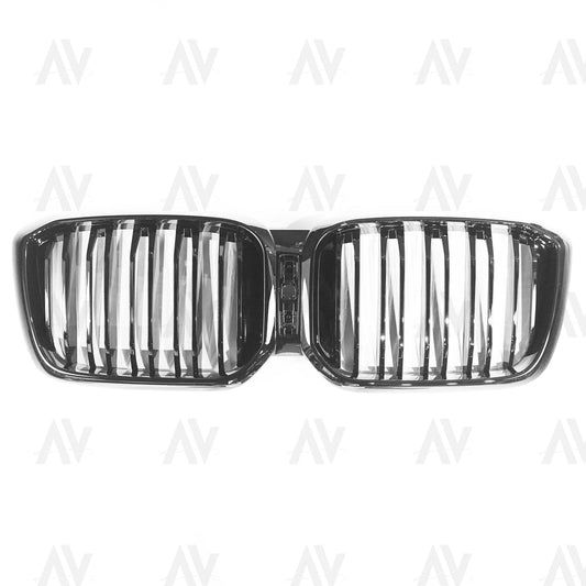 BMW G02 X4 & G01 X3 LCI DOUBLE SLAT BLACK GRILLE - BLAK BY AC CARBON