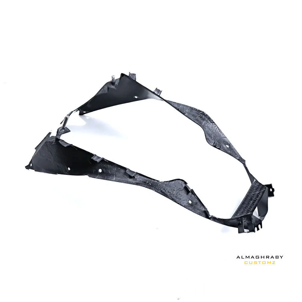 2025 BMW S1000RR dry carbon fiber side fairing behind radiator trims pair by Almaghraby Customz