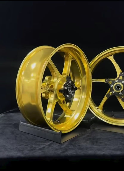 2024 BMW S1000RR 17" DOUBLE SWINGARM ALUMINIUM ALLOY RIMS - GOLD